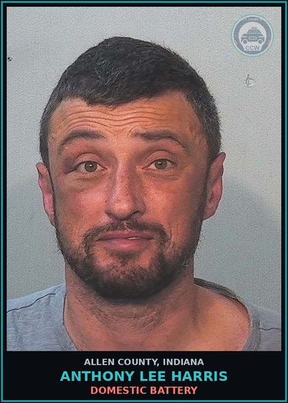 CCW arrest card for Anthony Lee Harris in Allen County: INVASION OF PRIVACY