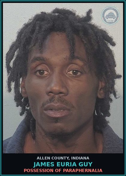 CCW arrest card for James Euria Guy in Allen County: PROBATION VIOL-ADULT
