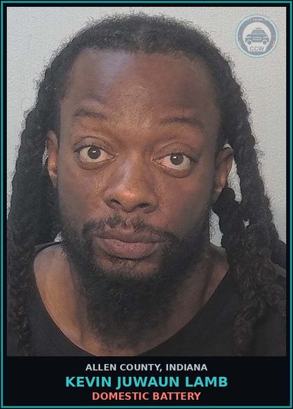 CCW arrest card for Kevin Juwaun Lamb in Allen County: PROBATION VIOL-ADULT