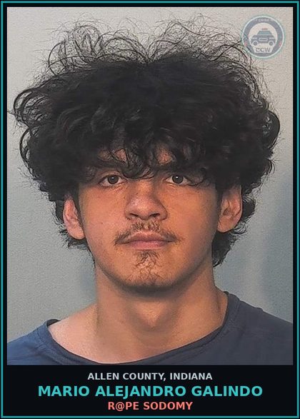 CCW arrest card for Mario Alejandro Galindo in Allen County: INVASION OF PRIVACY