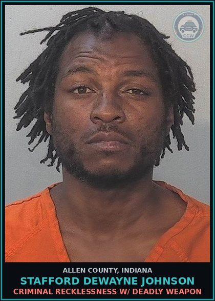 CCW arrest card for Stafford Dewayne Johnson in Allen County: PROBATION VIOL-ADULT