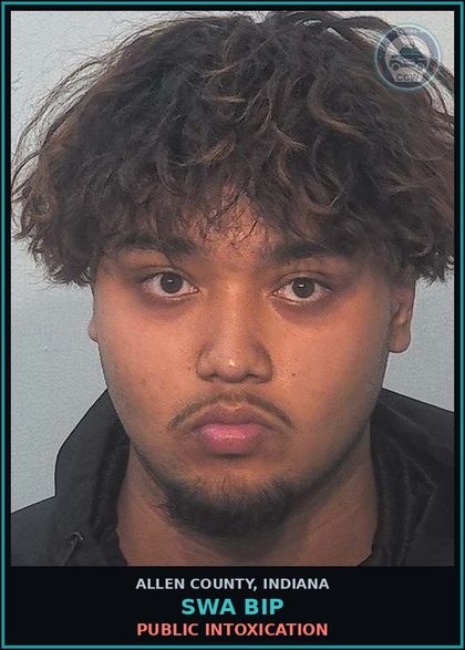 CCW arrest card for Swa Bip in Allen County: PUBLIC INTOXICATION