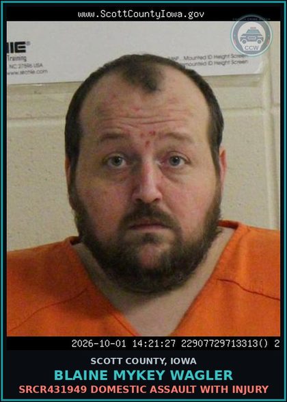 CCW arrest card for Blaine Mykey Wagler in Scott County: DRUG TAX STAMP