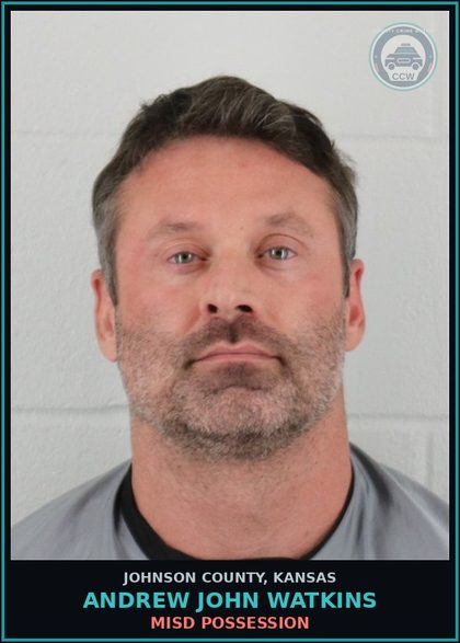 CCW arrest card for ANDREW JOHN WATKINS in Johnson County: MISD POSSESSION