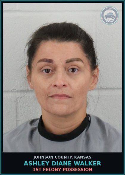 CCW arrest card for ASHLEY DIANE WALKER in Johnson County: 1ST FELONY POSSESSION