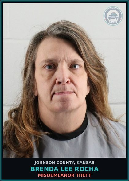 CCW arrest card for BRENDA LEE ROCHA in Johnson County: MISDEMEANOR THEFT
