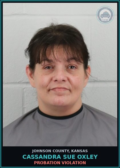 CCW arrest card for CASSANDRA SUE OXLEY in Johnson County: PROBATION VIOLATION