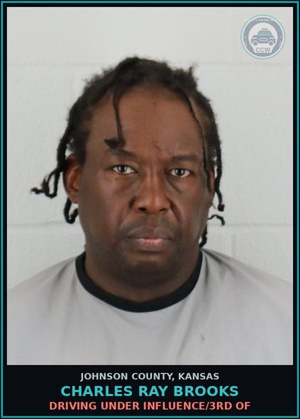 CCW arrest card for CHARLES RAY BROOKS in Johnson County: DRIVING UNDER INFLUENCE/3RD OF