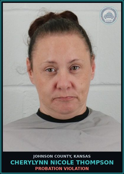 CCW arrest card for CHERYLYNN NICOLE THOMPSON in Johnson County: PROBATION VIOLATION
