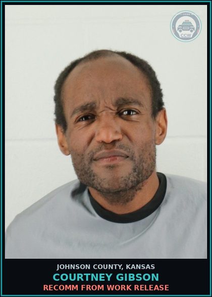 CCW arrest card for COURTNEY GIBSON in Johnson County: RECOMM FROM WORK RELEASE