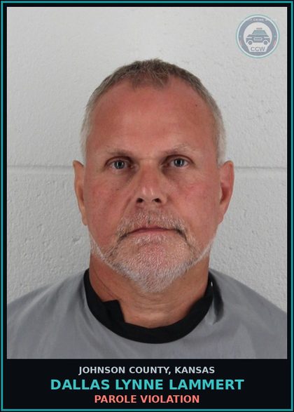 CCW arrest card for DALLAS LYNNE LAMMERT in Johnson County: PAROLE VIOLATION
