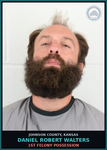 CCW arrest card for DANIEL ROBERT WALTERS in Johnson County: 1ST FELONY POSSESSION