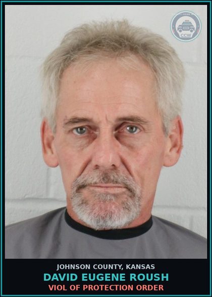 CCW arrest card for DAVID EUGENE ROUSH in Johnson County: VIOL OF PROTECTION ORDER