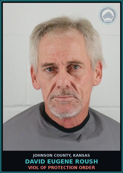 CCW arrest card for DAVID EUGENE ROUSH in Johnson County: VIOL OF PROTECTION ORDER