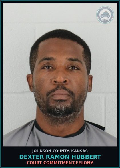 CCW arrest card for DEXTER RAMON HUBBERT in Johnson County: COURT COMMITMENT-FELONY