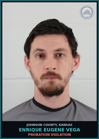 CCW arrest card for ENRIQUE EUGENE VEGA in Johnson County: PROBATION VIOLATION