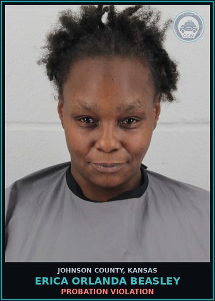 CCW arrest card for ERICA ORLANDA BEASLEY in Johnson County: PROBATION VIOLATION