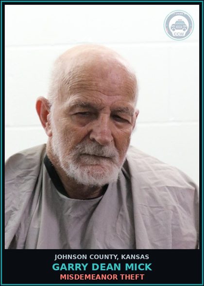 CCW arrest card for GARRY DEAN MICK in Johnson County: MISDEMEANOR THEFT