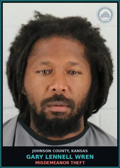 CCW arrest card for GARY LENNELL WREN in Johnson County: MISDEMEANOR THEFT