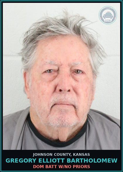 CCW arrest card for GREGORY ELLIOTT BARTHOLOMEW in Johnson County: DOM BATT W/NO PRIORS