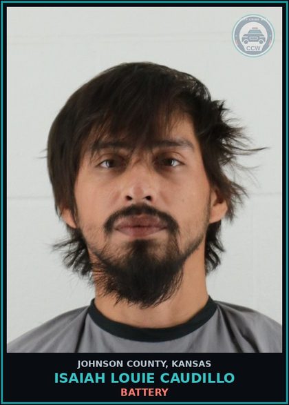 CCW arrest card for ISAIAH LOUIE CAUDILLO in Johnson County: BATTERY
