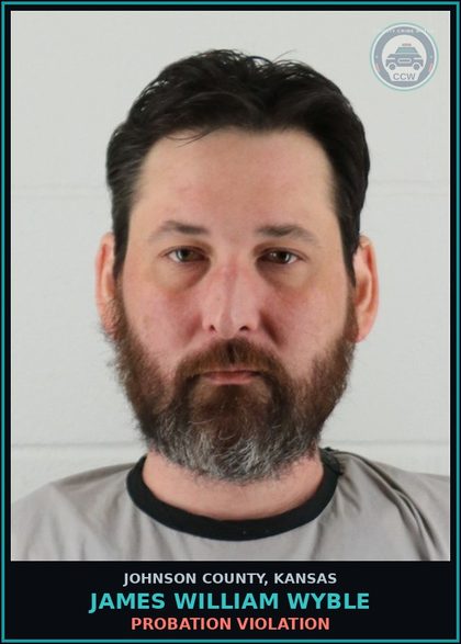 CCW arrest card for JAMES WILLIAM WYBLE in Johnson County: PROBATION VIOLATION