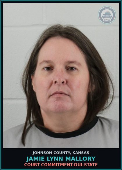 CCW arrest card for JAMIE LYNN MALLORY in Johnson County: COURT COMMITMENT-DUI-STATE