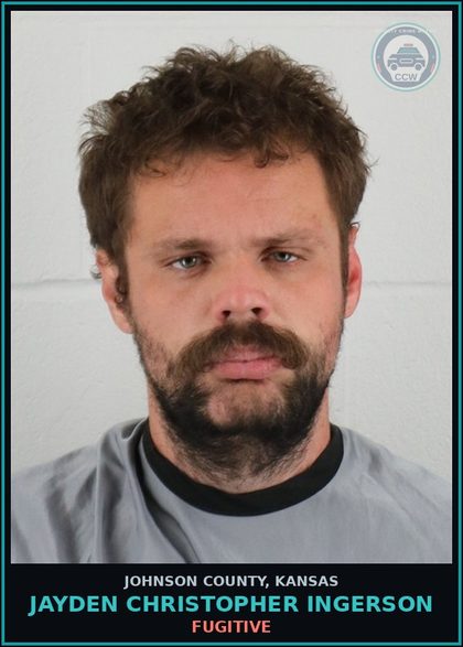 CCW arrest card for JAYDEN CHRISTOPHER INGERSON in Johnson County: FUGITIVE