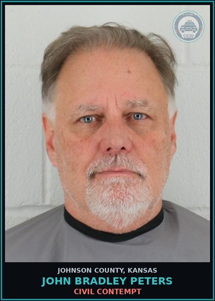 CCW arrest card for JOHN BRADLEY PETERS in Johnson County: CIVIL CONTEMPT