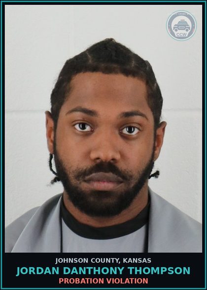 CCW arrest card for JORDAN DANTHONY THOMPSON in Johnson County: PROBATION VIOLATION