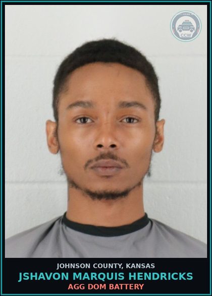 CCW arrest card for JSHAVON MARQUIS HENDRICKS in Johnson County: AGG DOM BATTERY