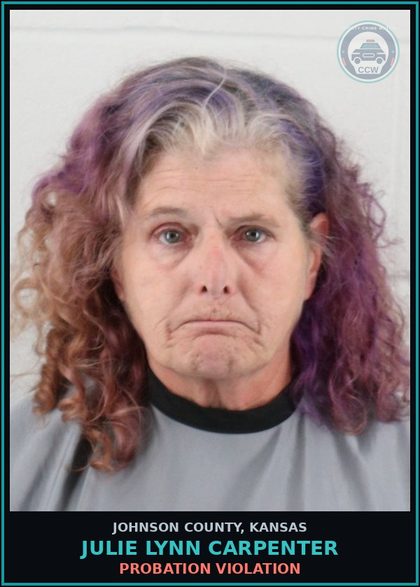 CCW arrest card for JULIE LYNN CARPENTER in Johnson County: PROBATION VIOLATION