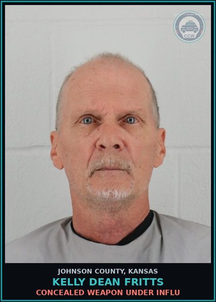 CCW arrest card for KELLY DEAN FRITTS in Johnson County: CONCEALED WEAPON UNDER INFLU