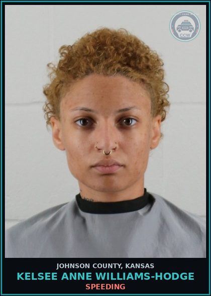 CCW arrest card for KELSEE ANNE WILLIAMS-HODGE in Johnson County: SPEEDING