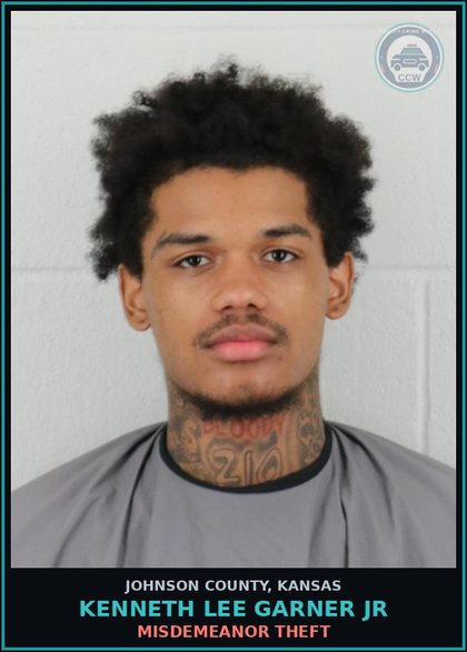 CCW arrest card for KENNETH LEE GARNER JR in Johnson County: MISDEMEANOR THEFT