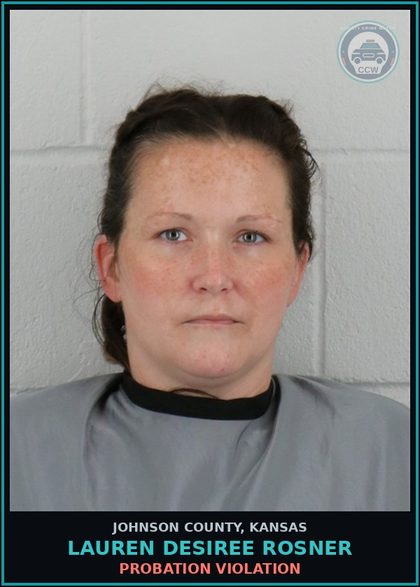 CCW arrest card for LAUREN DESIREE ROSNER in Johnson County: PROBATION VIOLATION