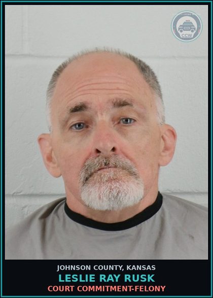 CCW arrest card for LESLIE RAY RUSK in Johnson County: COURT COMMITMENT-FELONY