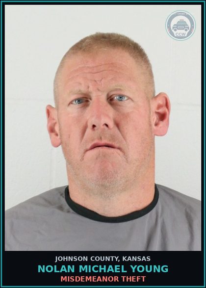 CCW arrest card for NOLAN MICHAEL YOUNG in Johnson County: MISDEMEANOR THEFT