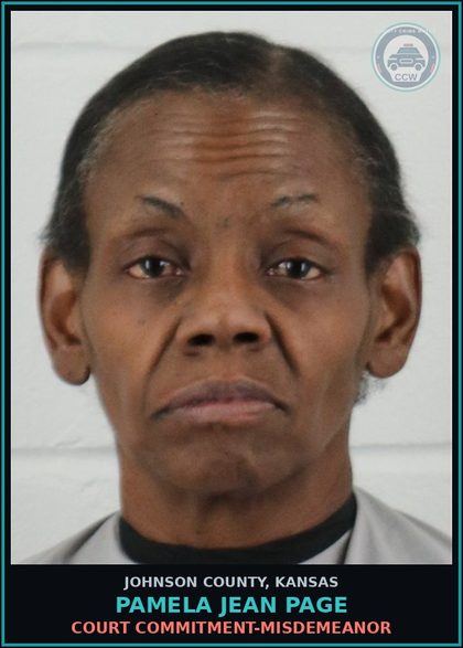 CCW arrest card for PAMELA JEAN PAGE in Johnson County: COURT COMMITMENT-MISDEMEANOR