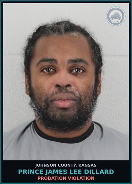 CCW arrest card for PRINCE JAMES LEE DILLARD in Johnson County: PROBATION VIOLATION