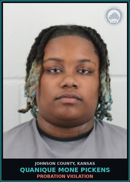CCW arrest card for QUANIQUE MONE PICKENS in Johnson County: PROBATION VIOLATION