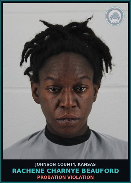 CCW arrest card for RACHENE CHARNYE BEAUFORD in Johnson County: PROBATION VIOLATION