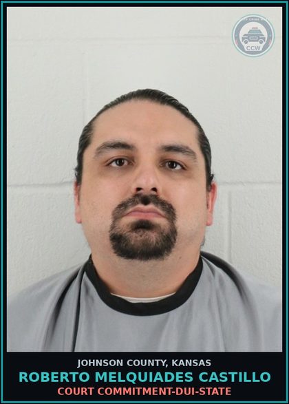 CCW arrest card for ROBERTO MELQUIADES CASTILLO in Johnson County: COURT COMMITMENT-DUI-STATE