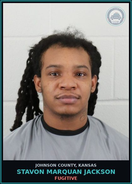 CCW arrest card for STAVON MARQUAN JACKSON in Johnson County: FUGITIVE