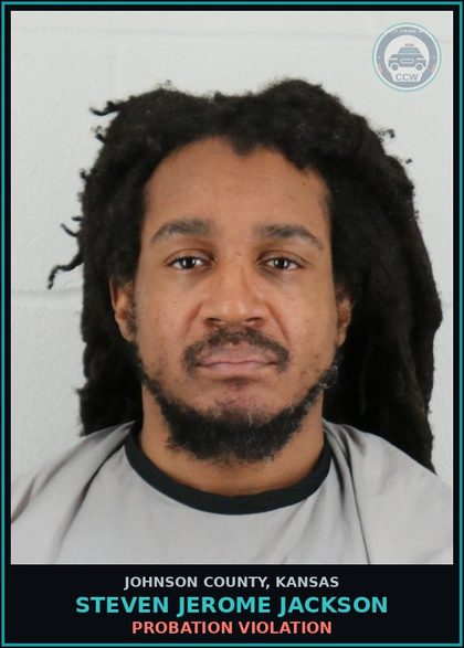 CCW arrest card for STEVEN JEROME JACKSON in Johnson County: PROBATION VIOLATION
