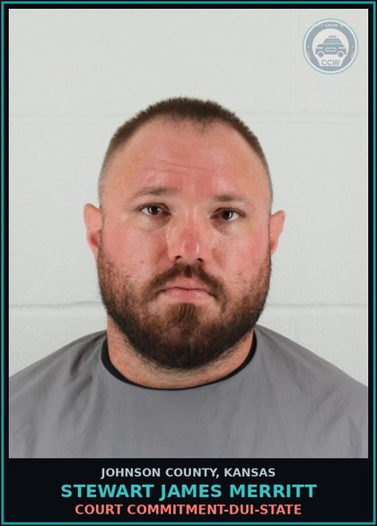 CCW arrest card for STEWART JAMES MERRITT in Johnson County: COURT COMMITMENT-DUI-STATE