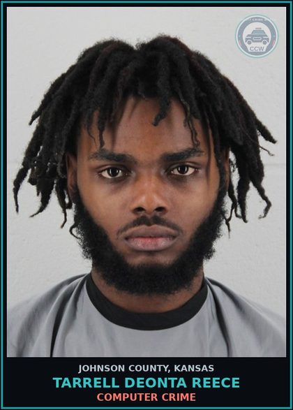 CCW arrest card for TARRELL DEONTA REECE in Johnson County: COMPUTER CRIME