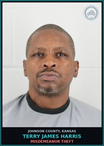 CCW arrest card for TERRY JAMES HARRIS in Johnson County: MISDEMEANOR THEFT