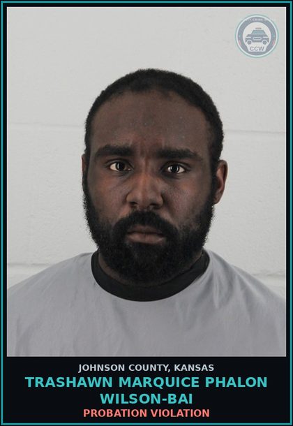 CCW arrest card for TRASHAWN MARQUICE PHALON WILSON-BAI in Johnson County: PROBATION VIOLATION