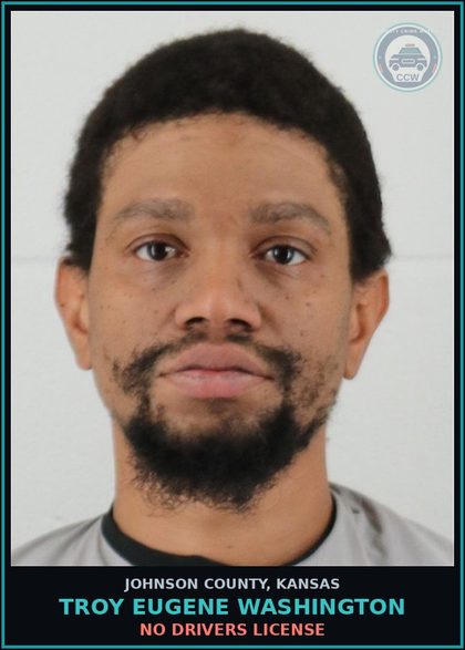 CCW arrest card for TROY EUGENE WASHINGTON in Johnson County: NO DRIVERS LICENSE